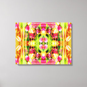 TULIPS - Coloured Tulips of Fractal Art - Canvas Print