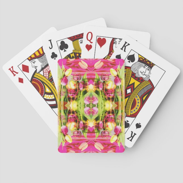 TULIPS - Coloured Tulips of Fractal Art - Playing Cards (Back)