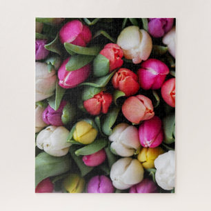 Tulips Colourful Flowers Easter Spring Jigsaw Puzzle