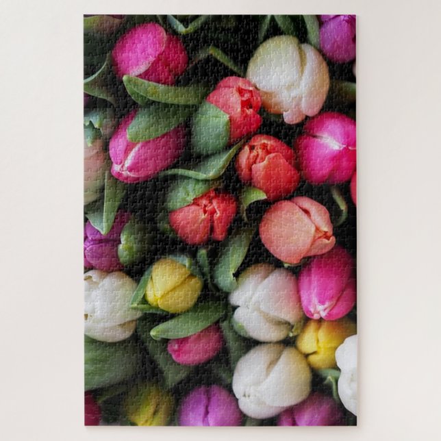 Tulips Colourful Flowers Easter Spring Jigsaw Puzzle (Vertical)