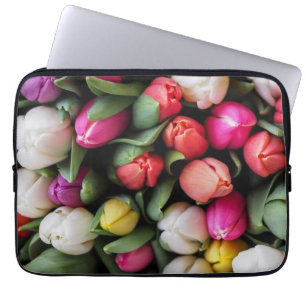 Tulips Colourful Flowers Easter Spring Laptop Sleeve