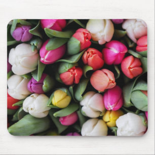Tulips Colourful Flowers Easter Spring Mouse Mat