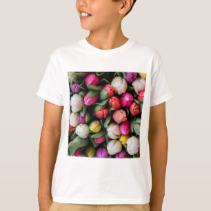 Tulips Colourful Flowers Easter Spring T-Shirt