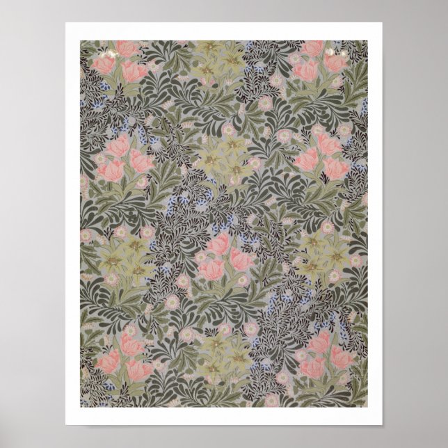 Tulips, Daisies and Honeysuckle Poster (Front)