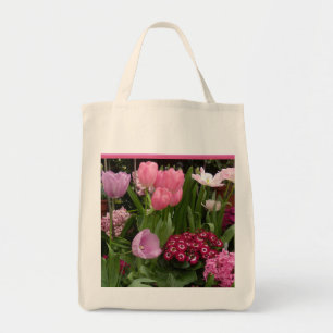Tulips Daisies Hyacinths Tote Bag