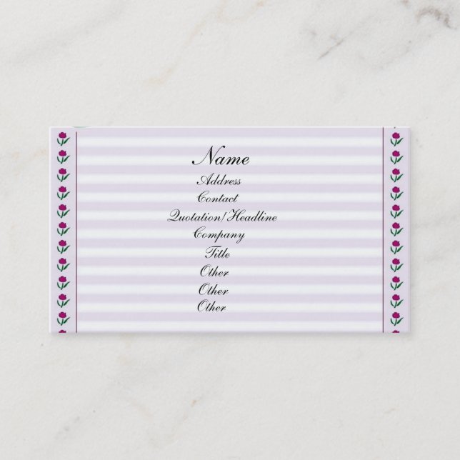 Tulips Deco Business Card (Front)