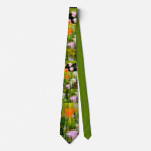 Tulips digital effect of style "impression"  tie