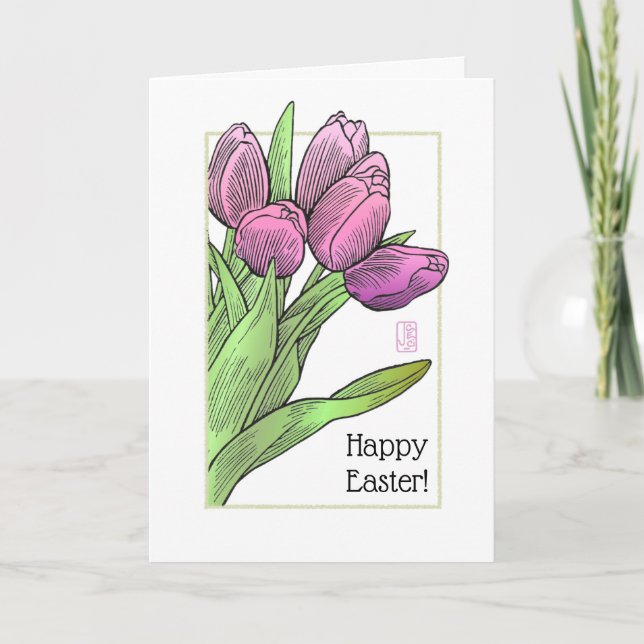 Tulips Easter Card (Front)