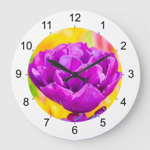 Tulips Enchanting 15 Large Clock