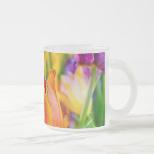 Tulips Enchanting Frosted Glass Coffee Mug