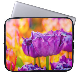 Tulips Enchanting Purple Laptop Sleeve
