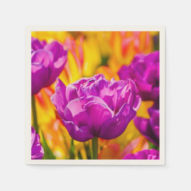 Tulips Enchanting Violet Napkin (Front)