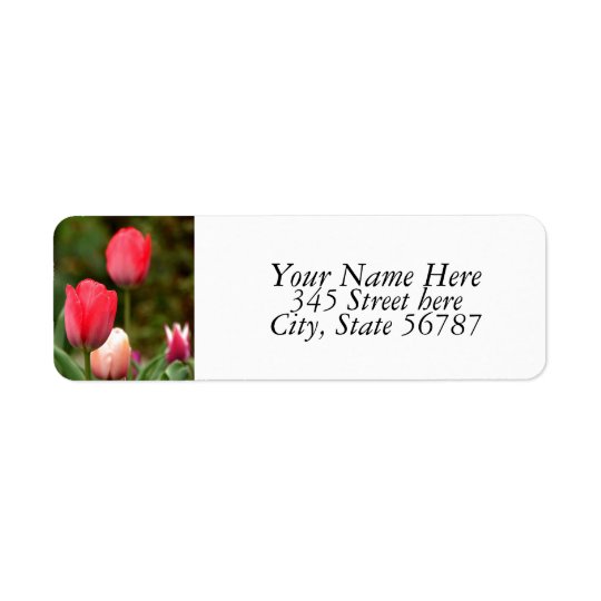 Tulips field Return Address Labels