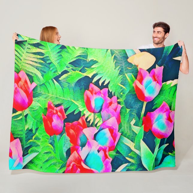 Tulips Fleece Blanket (In Situ)