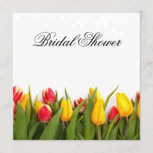 Tulips Floral Bridal Shower Invitation