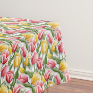 Tulips Floral Cotton Tablecloth