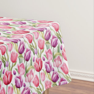 Tulips Floral Cotton Tablecloth
