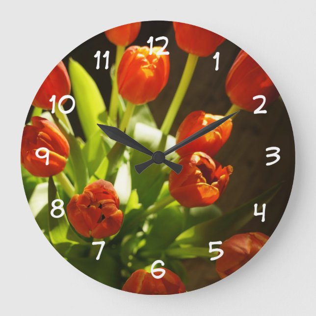 Tulips Floral Wall Clock (Front)