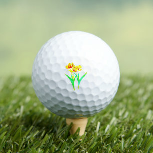 Tulips Flowers Golf Balls Personalised