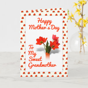 Tulips for Mother's Day For Grandmother Card