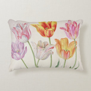 Tulips, from the 'Nassau Florilegium' (w/c on pape Decorative Cushion