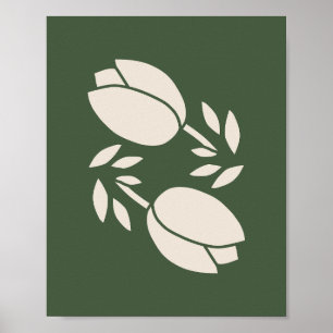 Tulips Green Poster