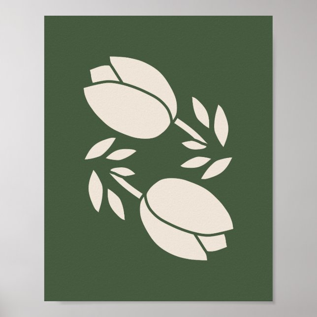 Tulips Green Poster (Front)