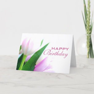 Tulips Happy Birthday Card