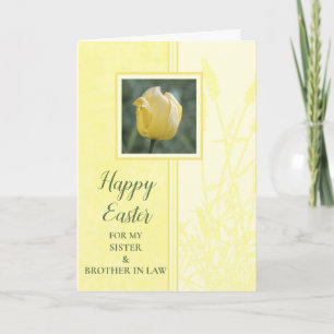 Tulips Happy Easter Sister and Brother in Law Holiday Card