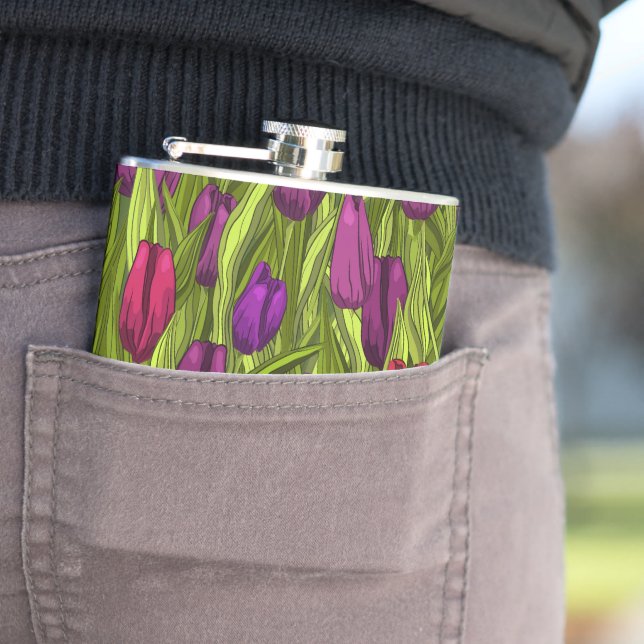 Tulips Hip Flask (In Situ)