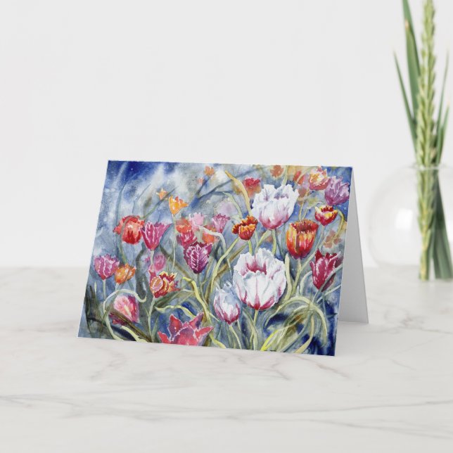 "Tulips II" Blank Notecard (Front)