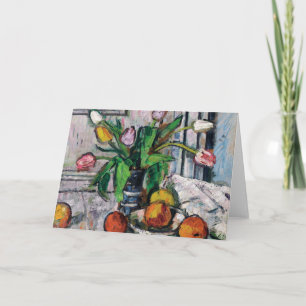 Tulips in a Blue Vase   George Leslie Hunter Card