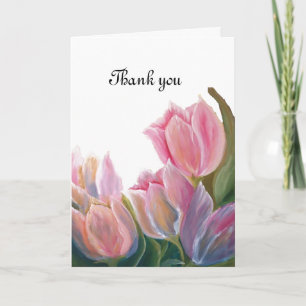 TULIPS IN A GARDEN THANK YOU CARD