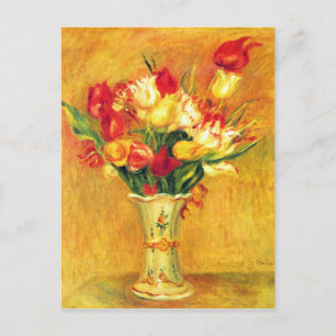 Tulips in a Vase by Pierre Renoir Postcard