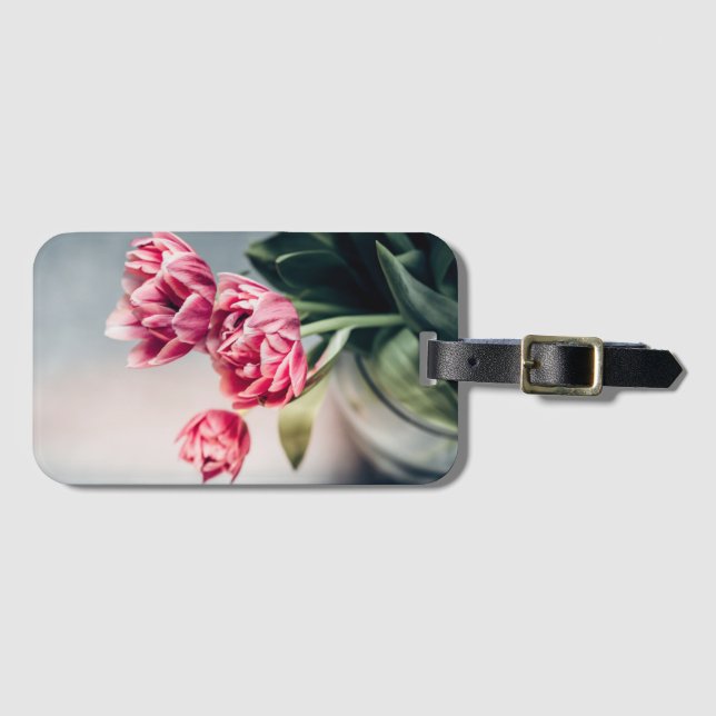 Tulips in a Vase Luggage Tag (Front Horizontal)