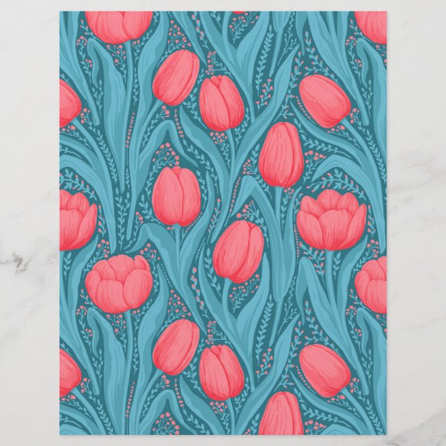 Tulips in blue and red (Front)