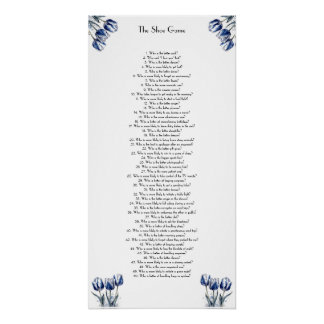 Tulips in Delft Blue customisable Poster