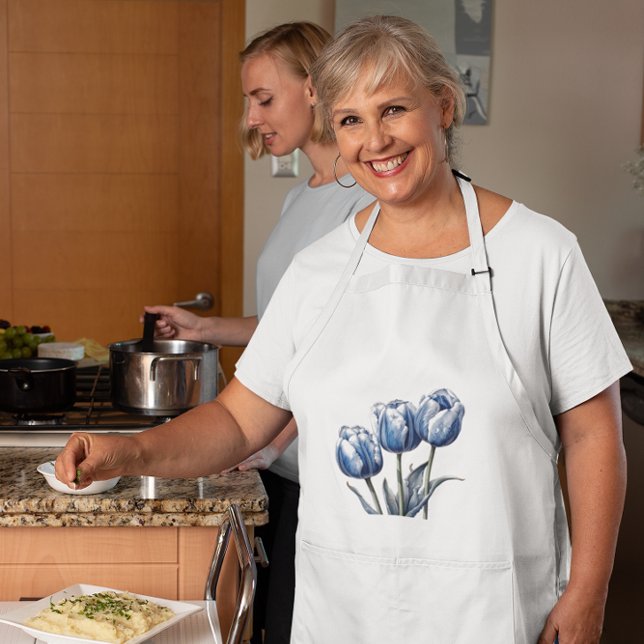 Tulips in Delft Blue  Standard Apron (Creator Uploaded)