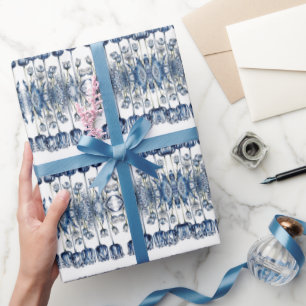 Tulips in Delft Blue  Wrapping Paper