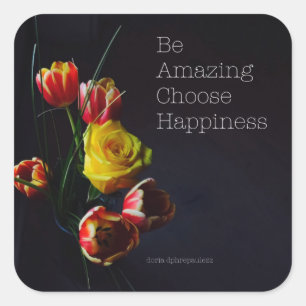 Tulips in the Dark Square Sticker