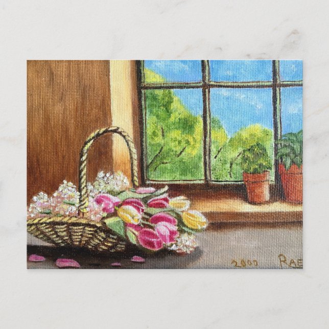 Tulips in the Window Postcard (Front)