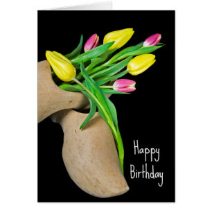 Tulips In Wooden Shoe Birthday