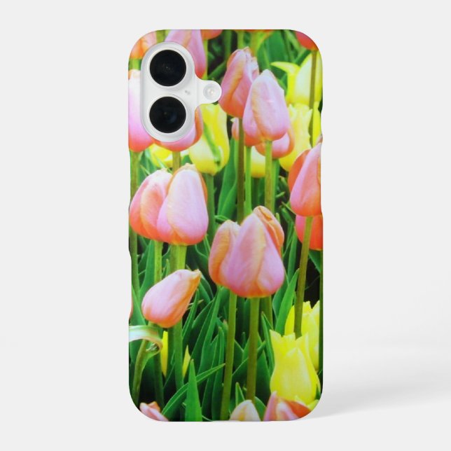 tulips iPhone 16 case (Back)