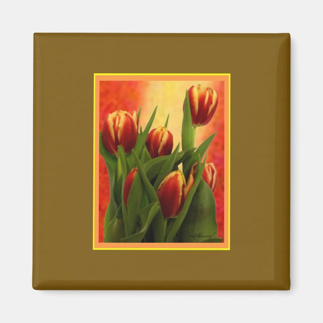 Tulips jGibney The MUSEUM Zazzle Gifts Magnet (Front)