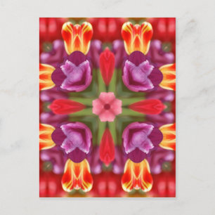 Tulips Kaleidoscope Postcard