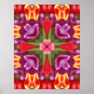 Tulips Kaleidoscope Poster