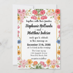 Tulips Love Passion Everlasting Unity in Wedding - Invitation