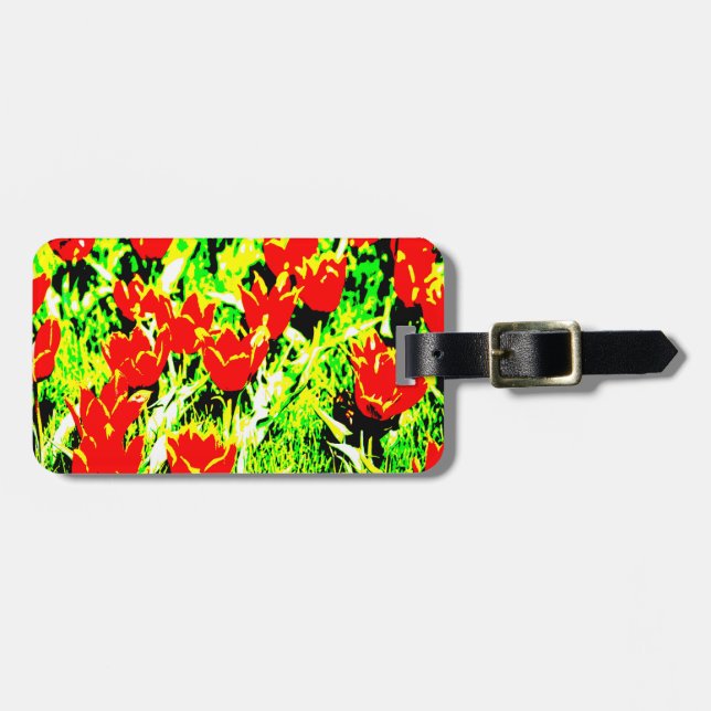 Tulips Luggage Tag (Front Horizontal)