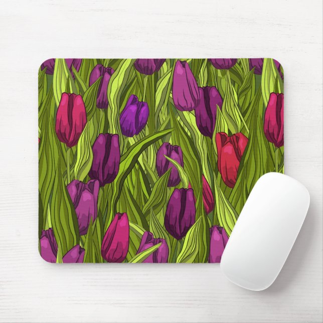Tulips Mouse Mat (With Mouse)