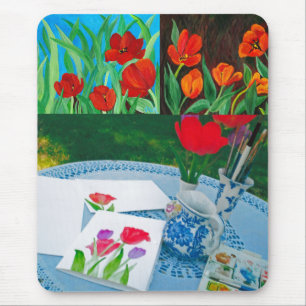 tulips mouse mat